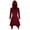 Wine, variant on Icuanyi Womens Dresses Clearance Women Costumes Lace Up Hooded Vintage Pullover High Low Bandage Long Dress Cloak