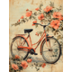 thumbnail image 1 of Qisvanset Framed Canvas Wall Art, 12x16 Inch Vintage Floral Bicycle Summer Nursery Art, 1 of 5