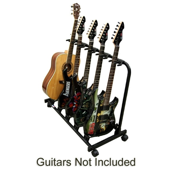 Multi 5 Guitar Scratch Free Electric Or Acoustic Rolling Cart Storage Stand New
