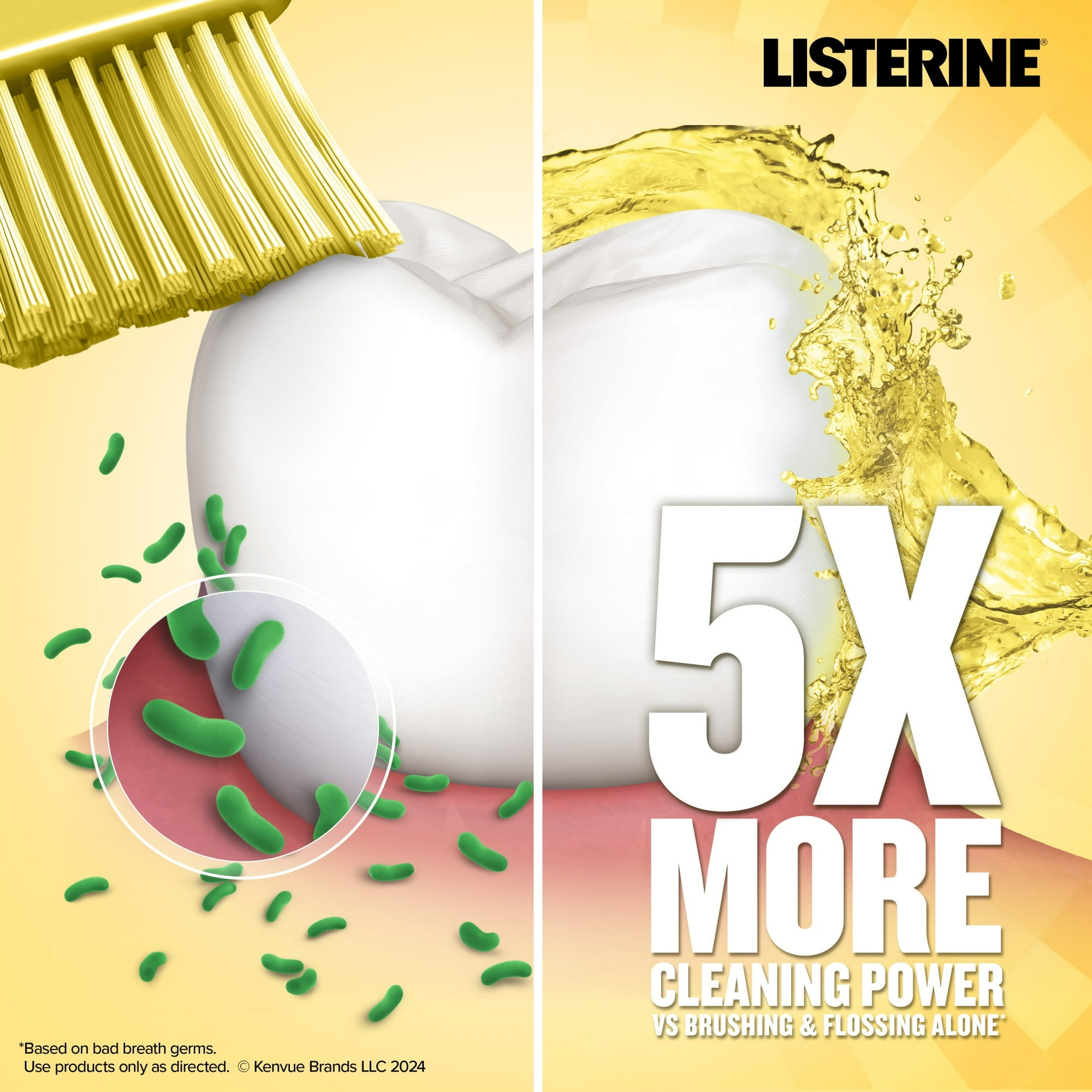 Listerine Original Antiseptic Mouthwash for Bad Breath & Plaque Oral Care, 1.5 L