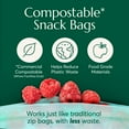 thumbnail image 2 of Compostable* Snack Size Food Storage Bags (50 Eco Zip) Freezer and Leak Proof, Also Available Gallon, Quart and Sandwich Size Bags, 2 of 5