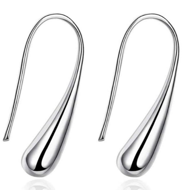 925 Sterling Silver Teardrop Waterdrop Raindrop Pendant Earrings - Women's Birthday, Christmas, Mother's Day Gift