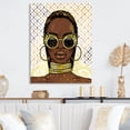 thumbnail image 2 of Designart Trendy Female With Sunglasses III Canvas Wall Art, 2 of 5