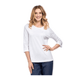 thumbnail image 3 of Turtle Bay New York Women's Classic Comfort Fit 3/4 Sleeve length Crew Neck Jersey Knit T-Shirt, 3 of 6