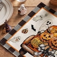 thumbnail image 6 of Sm:)e Truck Pumpkin Ghost Plaid Bow Bat Halloween Placemats Set of 4, 12x18 Inch Holiday Table Mats for Indoor Outdoor Party Dining Decoration, 6 of 7