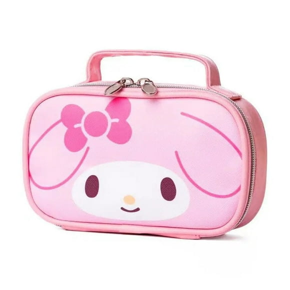 Sanrio Cosmetic Bag Hello Kitty Kuromi Cinnamoroll Melody Travel Storage Packaging Amine Expression Organizers Portable Handbag