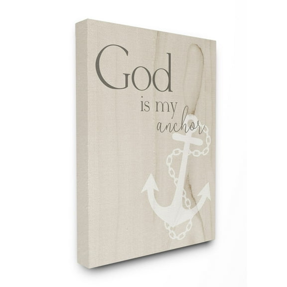 The Stupell Home Decor Collection God is my Anchor Wall Art