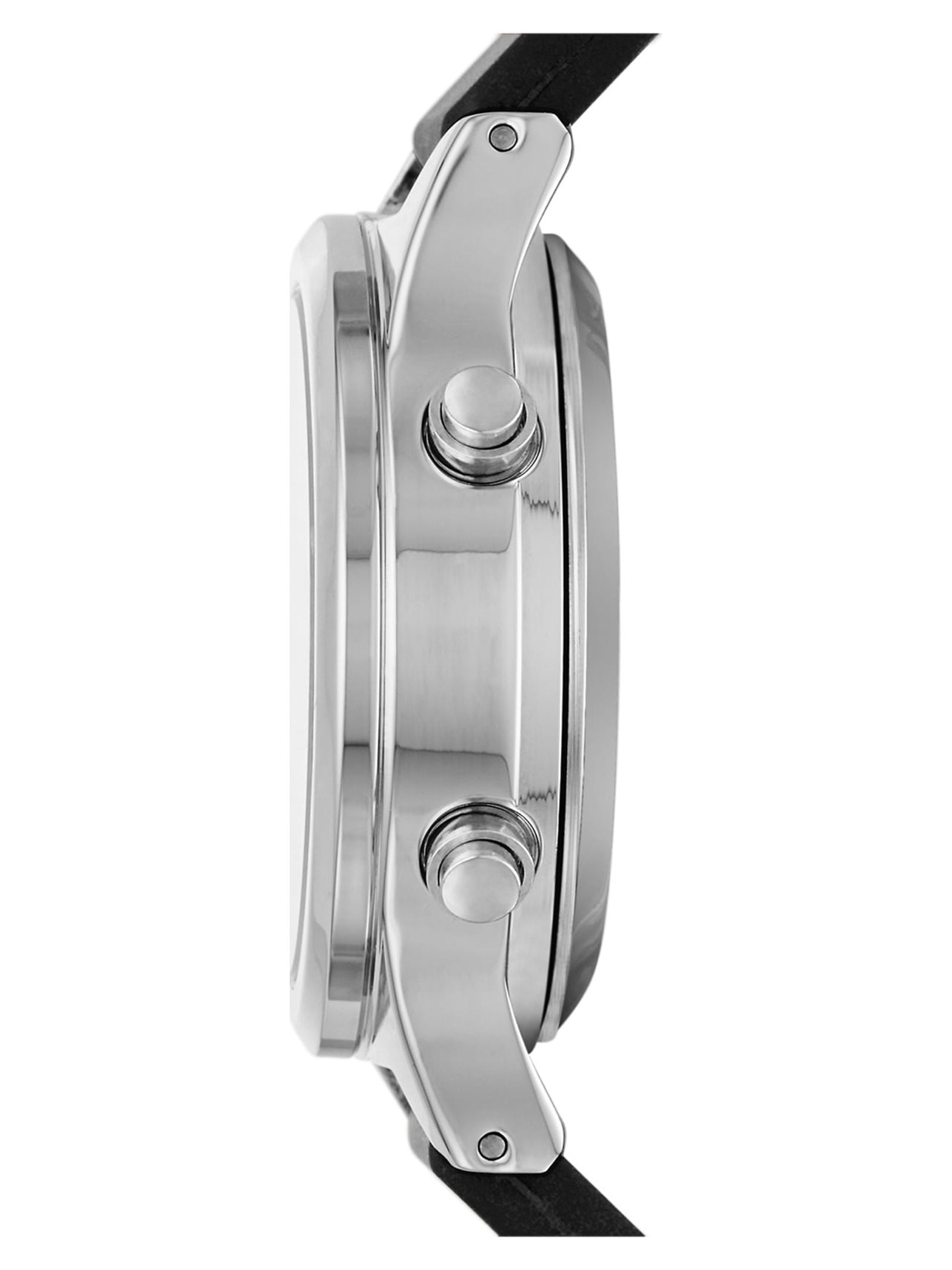 Time and Tru Women's Silver Tone Digital Watch with Silicone Strap (FMDOTT090)