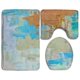 thumbnail image 1 of ABPHQTO Arte abstracto pintura al óleo lienzo textura fragmento manchas Juego de alfombras de baño de 3 piezas Alfombra de baño Alfombra de contorno y tapa de inodoro ABPHQTO Cont-CHAPPLE-31067, 1 of 2