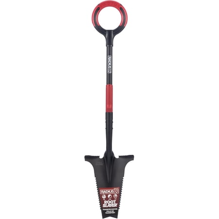 Root Slayer by Radius Garden RS220-001 Heavy Duty Serrated Steel Spade Shovel
