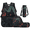 Black Cat Rose Pattern, variant on Binienty 4 Piece Bookbag School Backpack Set, with Lunch Tote Bag, Pen Case, Water Bottle Carrier, Large Capacity for School Picnic Travel