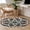 Multicolor, variant on Brown Teal Boho Round Area Rug 4 FT, Non Slip Indoor Outdoor Rug, Ethnic Rustic Abstract Flowers Washable Soft Circular Carpet Non-Shedding Floor Mat for Coffee Table Nursery Foyer Balcony