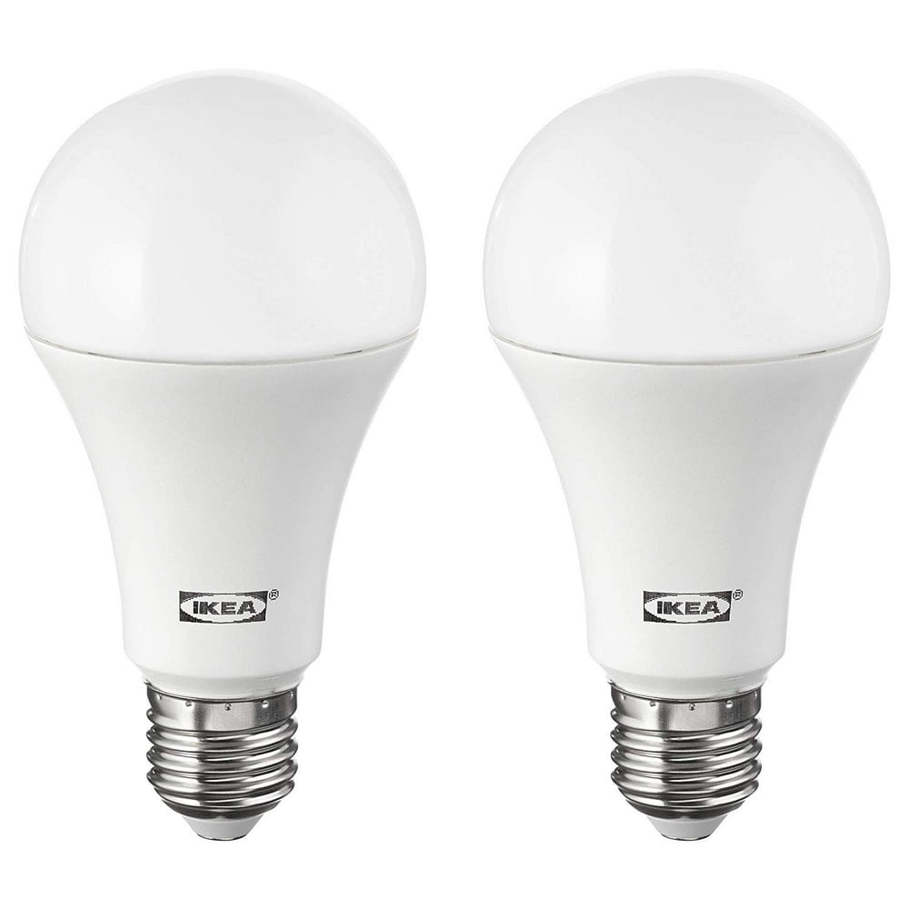 2 pack IKEA Ryet Led Bulb E26 1600 Lumen, Globe Opal