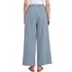 thumbnail image 3 of Pantalones de rayas de tiro alto y pierna ancha para mujer INSPIRE CHIC, con cordón, de algodón, sueltos, color azul, 3 of 6
