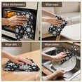 thumbnail image 5 of 4 Pcs Funny Kitchen Towels,Black Christmas Snowflake Pattern Microfiber Dish Towels,Kitchen Tea Towels,Kitchen Towel Set (18" X 26"), 5 of 7
