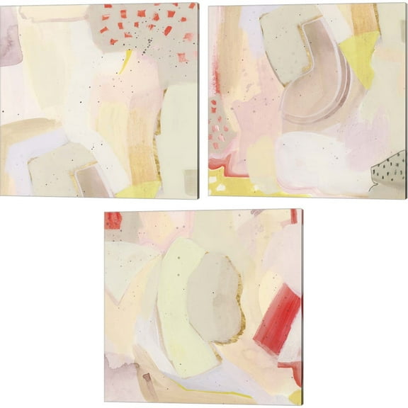 Great Art Now Sucre by Grace Popp 3 Piece Canvas Art Set Each 14W x 14H