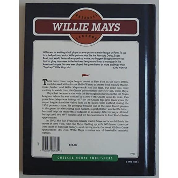 Pre-Owned Willie Mays (Baseball Legends Series) (Unknown) 0791011836 9780791011836