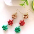 thumbnail image 2 of Yoyauz Christmas Earrings for Women, Cute Green Christmas Gift Bow Dangle Earring, Holiday Crazy Party Drop Stud Earrings, 2 of 5