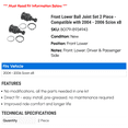 thumbnail image 2 of Front Lower Ball Joint Set 2 Piece - Compatible with 2004 - 2006 Scion xB 2005, 2 of 2