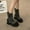 Black, variant on Babysbule Womens Winter Boots ShoesCowboy Mid-calf Boots Women's Leather Fashion Lace Women's Comfortable Women's Shoes Retro Western Flat Boots, Mid-calf Boots Women's Flat Boots