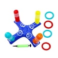 thumbnail image 4 of Lanzamiento de aros en piscina inflable,Juego de lanzamiento cruzado de billar multijugador con 4 anillos,Juego de fiesta con aro inflable para lanzar juguetes,Juego de lanzamiento inflable de, 4 of 7
