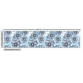 thumbnail image 3 of Ambesonne Floral Fabric by the Yard Upholstery, Striped Colorful Flowers Art, 1 Yard, Pale Azure Blue and Pink, 3 of 5