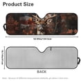 thumbnail image 7 of XYZCANDO Deer Windshield Sun Shade Flags Foldable Windshield Sunshade Sun Visor Blocks UV Rays for 2007-2023 Wrangler Rubicon Sahara TJ JK JKU 2 & 4 Door 51.57 in *16.14 in, 7 of 7