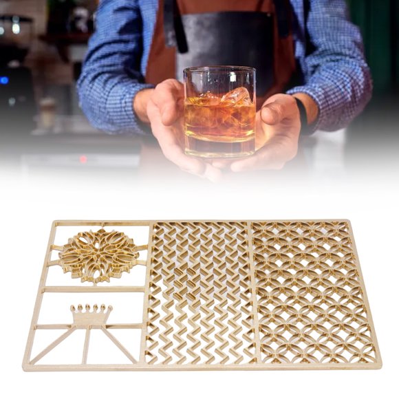 Copper Ice Stamp Tray,DIY Ice Cube Stamp Plate Bartender Accessories for Cocktails Whiskey Bourbon Lovers