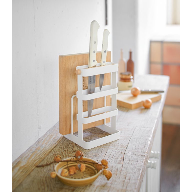 Plate Yamazaki Home Cutting Board Stand, Kitchen Storage Rack Holder  Organizer, Steel
