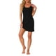 thumbnail image 2 of INSPIRE CHIC Vestido de dormir sin mangas para mujer, camiseta de noche de punto acanalado, camisón, batas de noche XL negro, 2 of 6