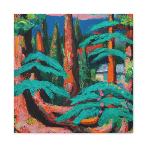 Cedar Tree Expressionism - Canvas