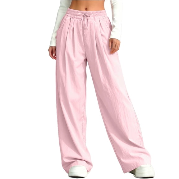 Atogsazn Children Girls Cargo Sweatpant Kids Casual Baggy Lightweight Quick Dry Pants Trouser with Pocket 01-Pink 11-12 Years Fashion