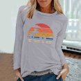 thumbnail image 1 of EQWLJWE Chemises à Manches Longues pour Femmes Lot Mode T-Shirt Décontracté à Manches Longues Imprimé de Printemps pour Femmes Col Rond Hauts Vêtements d'Automne pour Femmes, 1 of 6