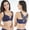 Navy, variant on Women'S Solid Bra Wire Free Underwear Front Closure Butterfly Backless Bra (Black 50C)