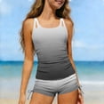 thumbnail image 7 of Girls Tankini Bathing Suits Two Piece Rush Guard Swimsuits with Boyshorts Swimwear for Teen Girl 7-16 Years (15-16 Years, Army Green|Gradient), 7 of 7