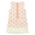thumbnail image 2 of Richie House Little Girls Pink White All Over Jacquard Flower Dress 6, 2 of 2