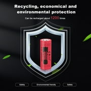 26650 Rechargeable Battery, 6800mAh High Capacity 3.7v Lithium-ion Flat Top Battery for Flashlights, Power Tools and Other Equipment