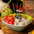 thumbnail image 6 of Valentines Day 100 Long Red Cocktail Picks, Toothpicks, Sandwiches, Appetizers, And Cooked Skewers Suitable For Birthdays And Weddings (Red), 6 of 6