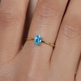 thumbnail image 6 of Gem Stone King 10K Yellow Gold Swiss Blue Topaz Engagement Ring for Women (0.55 Cttw, Oval 6X4MM,  Gemstone Birthstone), 6 of 6