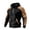 Black, variant on SBYOJLPB Men's Casual Solid Color Hooded Half-Zip Fitness Leisure Sport Pocket Long Sleeve Top