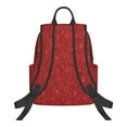 thumbnail image 2 of Balery Red Glitter Lightweight Backpack for Men and Women - Durable and Water-Resistant, Ideal for School, Work, Travel, and Everyday Use, 2 of 9
