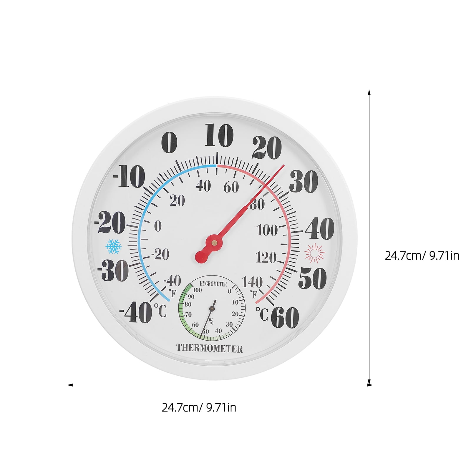 HONMEET Digital Wall Thermometer and Hygrometer for Indoor Use, Temperature and Humidity Monitor