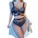 thumbnail image 1 of Gibobby Lencería mujer erótica Conjunto de lencería sexy para mujer con liguero, brasier de encaje y bragas conjunto de tirantes exóticos(Negro, XG), 1 of 5