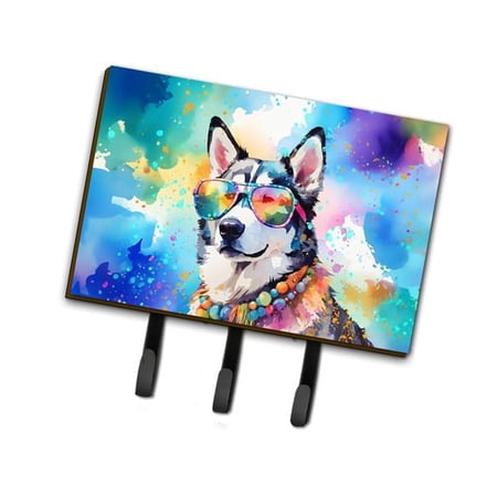 Siberian Husky Hippie Dawg Leash or Key Holder 6 in x 9 in
