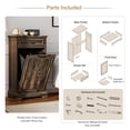 thumbnail image 4 of AHB 13 Gallon Single Tilt Out Trash Cabinet, Pet Proof Kitchen Trash Can Storage Organizer, 20.9"L x 13.55"W x 38.5"H, Dark Brown, 4 of 7
