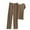 Coffee-741, variant on Limited Time Savings,Women's Casual Solid Color Top & Trousers Set, Short-Sleeve, Comfort Fit, Office/Travel, Breathable Material, Elastic Waist, Casual Dress, All-Day Comfort Summer Collection