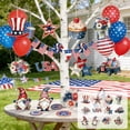 thumbnail image 2 of DefiDgd 12pcs 4th of July Wooden Hanging Ornaments,Patriotic USA Flag Style Hanging Decor for Memorial Day Anniversary Party Home Tree Window Wall Decoration(J), 2 of 6