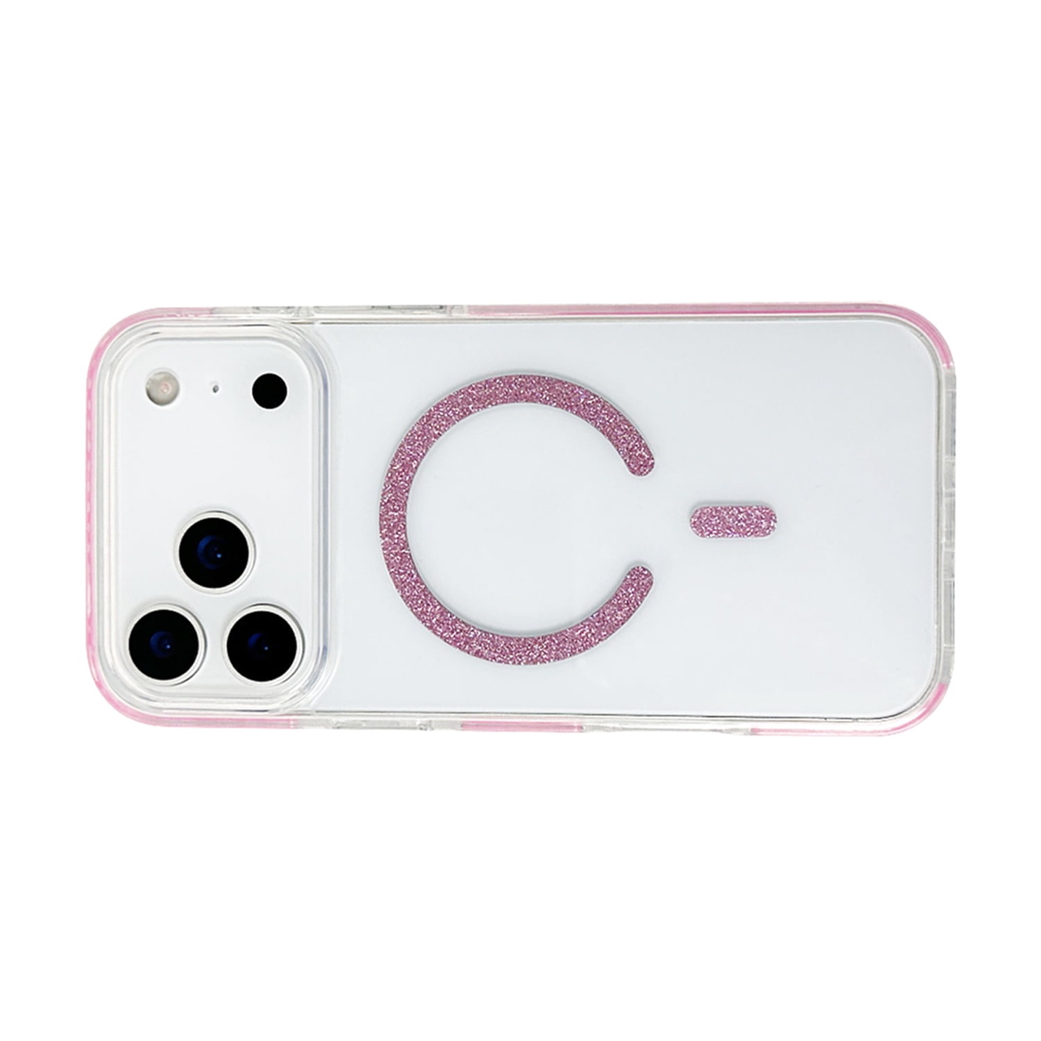 Transparent Gloss Finish Bumper Case with MagSafe for iPhone 17 Pro Max - Pink