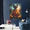 thumbnail image 5 of KLL Moonlit Hairless Cat Monk Print Farmhouse Canvas Wall Art,Wall Decorations For Living Room Office Canvas Wall Decor for Home Decorations, 12'×16’’, 5 of 8