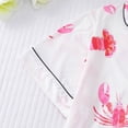 thumbnail image 7 of VNKIDY Women's Pajamas Lobster Print 2 Piece Pajama Set Short Sleeve Button Front Lapel Top Elastic Waisted Shorts Loungewear Set For Home Relaxation Lovely Pjs, 7 of 7